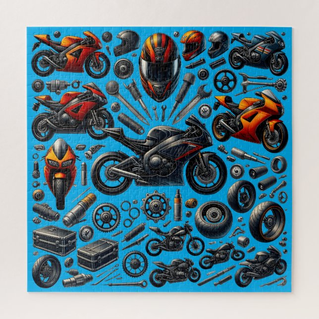 Sports Motorcycles: Speed and Performance Jigsaw Puzzle (Vertical)