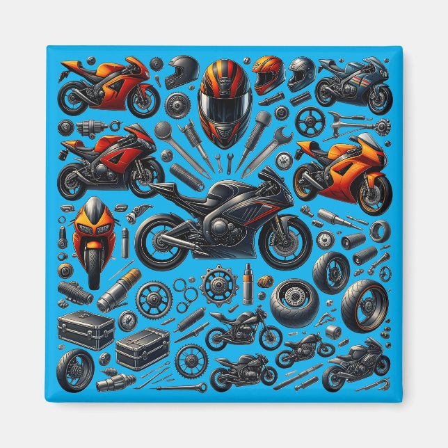 Sports Motorcycles: Speed and Performance Magnet (Front)