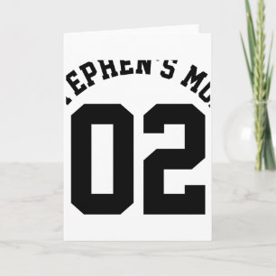 Sports Mum Personalised Kids Name Jersey Baseball  Card