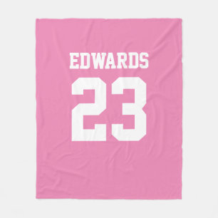 Sports Numbered Fleece Blanket