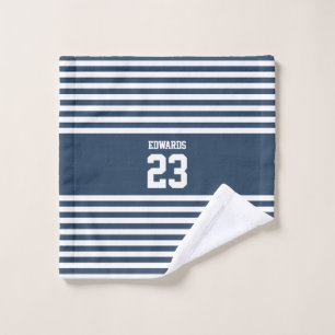 Sports Numbered With Name Wash Cloth