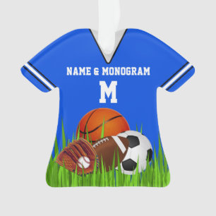 Sports Ornaments Personalised Your Name, Monogram