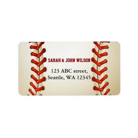 Sports Party Baseball theme address label
