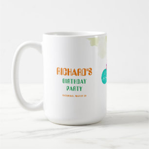 Sports Party Watercolor Pickleball Themed Birthday Coffee Mug