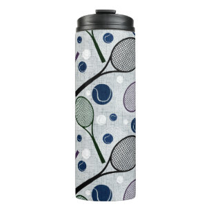 Sports pattern for tennis fans.  thermal tumbler
