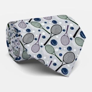 Sports pattern for tennis fans. tie