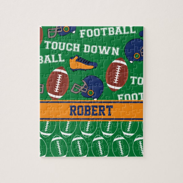 SPORTS Personalise Football Pattern for Children Jigsaw Puzzle (Vertical)