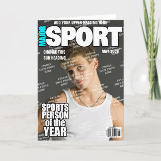 Sports Personalised Magazine Cover Card