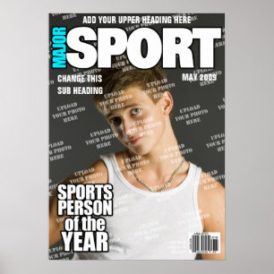 Sports Personalised Magazine Cover Poster