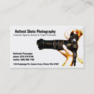Sports Photographer - Man & Camera  Business Card