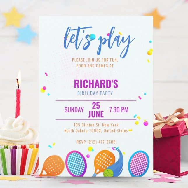Sports Pickleball Birthday Party Invitation (Creator Uploaded)