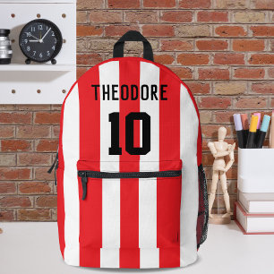 Sports Player Name and Number Monogram Printed Backpack