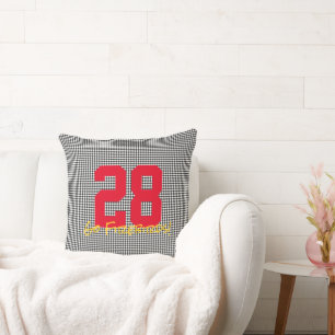 Sports Player NUMBER Team NAME Fans Unisex Fun Cushion