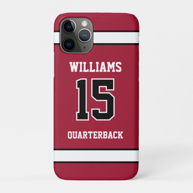 Sports Player Red and Black Case-Mate iPhone Case (Back)