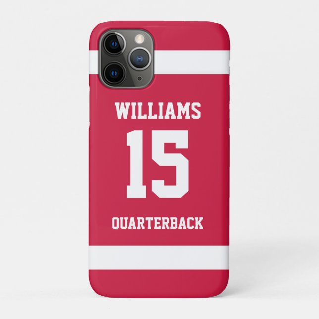Sports Player Red and Black Case-Mate iPhone Case (Back)
