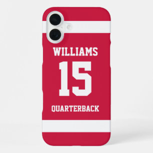 Sports Player Red and Black iPhone 16 Plus Case