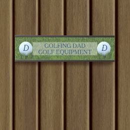 Sports Room Golf Equipment Locker Golfer Dad Door Sign