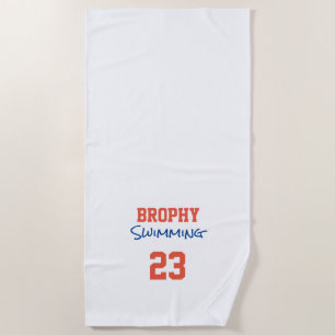 Sports School Name SWIMMING Year Team Colours Beach Towel