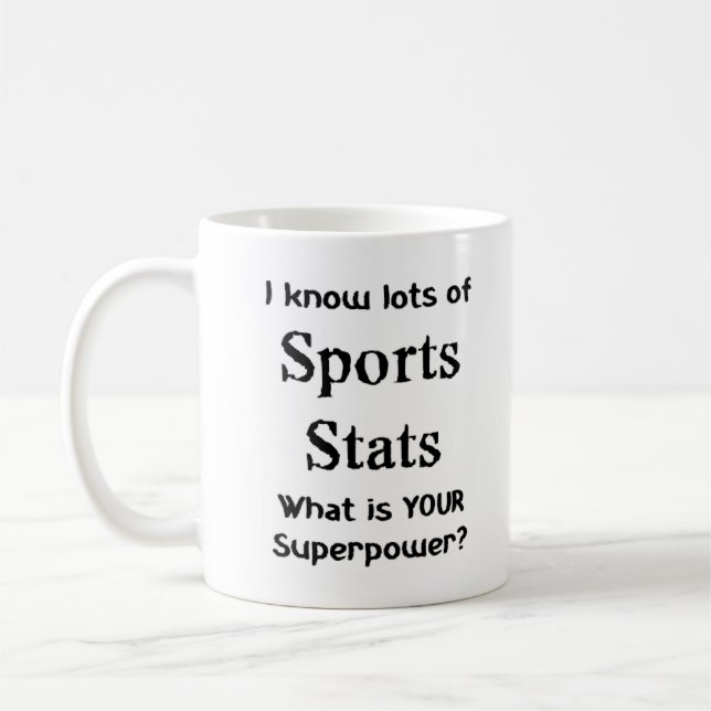 sports stats coffee mug (Left)