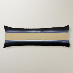 Sports Stripes blue beige + your backgr. colour Body Cushion