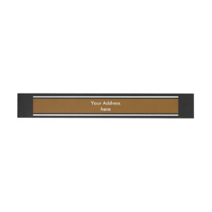 SPORTS STRIPES - Brown Black White + your ideas Wraparound Address Label