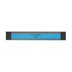 SPORTS STRIPES - Cyan Black White + your text Wraparound Address Label