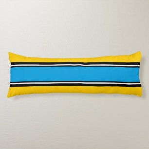 Sports Stripes cyan black + your backgr. colour Body Cushion