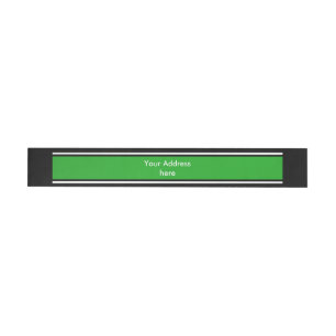 SPORTS STRIPES - Green Black White + your text Wraparound Address Label