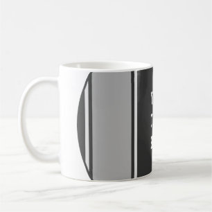 SPORTS STRIPES - Grey + your text Coffee Mug