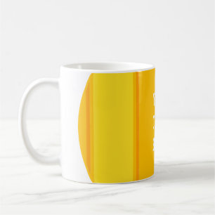 SPORTS STRIPES - Orange Yellow + your text Coffee Mug