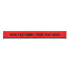 SPORTS STRIPES - Red Black White + your text