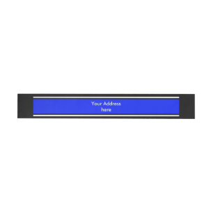 SPORTS STRIPES - Royal Black White + your text Wraparound Address Label