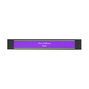 SPORTS STRIPES - Violet Black White + your text Wraparound Address Label
