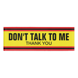 SPORTS STRIPES - Yellow Black Red + your ideas Name Tag