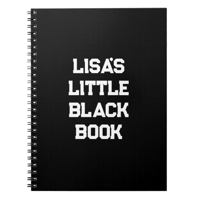 Sports Style Little Black Book Blank Notebook (Front)
