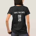 Sports Style Matching Couple Bride Save the Date T-Shirt<br><div class="desc">Sports Style Matching Couple Bride Save the Date T-Shirt</div>