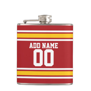 Sports Team Football Jersey Custom Name Number Hip Flask