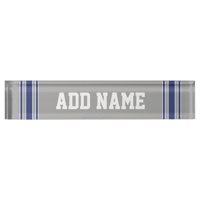 Sports Team Football Jersey Custom Name Number Nameplate (Front)