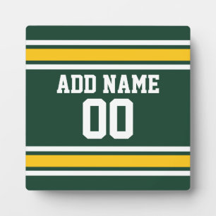 Sports Team Football Jersey Custom Name Plaque
