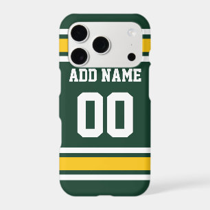 Sports Team Football Jersey Green Name Number