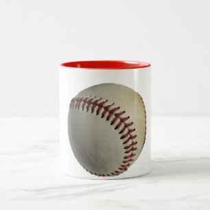 Sports Team Game Ball Baseball Field Coach Art Two-Tone Coffee Mug