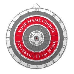 Sports Team Personalised in Red Dartboard