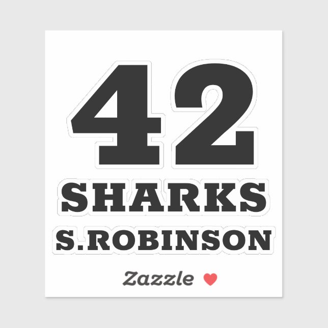 SPORTS TEAM — Personalised Player Stickers (Sheet)