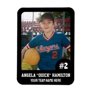 Sports Team Player (3"x4"in) Photo Magnet