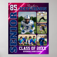 Sports Team Senior Night Custom Photo Collage