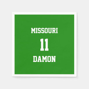 Sports Team Your Own India Green Paper Napkins