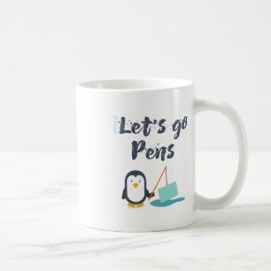 Sports Tee#39;s Lets Go Pens Funny Hockey Penguins Coffee Mug