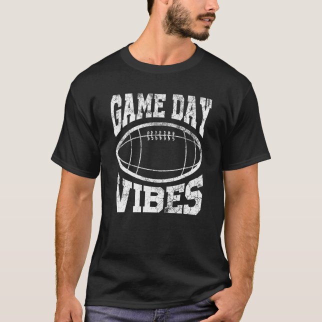 Sports Tee Game Day Vibes Football (Front)