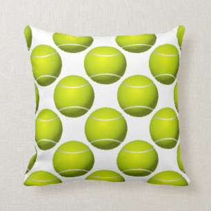 sports tennis balls throw pillow