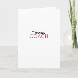Sports THANKS COACH Team colours Modern Card